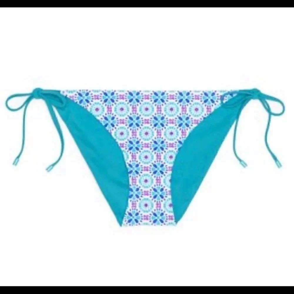 Lands’ End Sunrise Reversible tie bikini bottoms